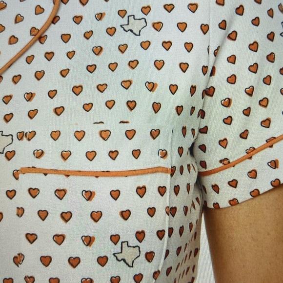 Roller Rabbit Limited Edition Texas Hearts Polo Pajama Set, Size XXS ❤️ - Picture 2 of 5
